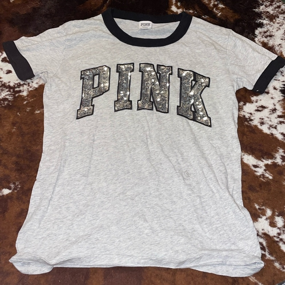 Sequin pink shirt